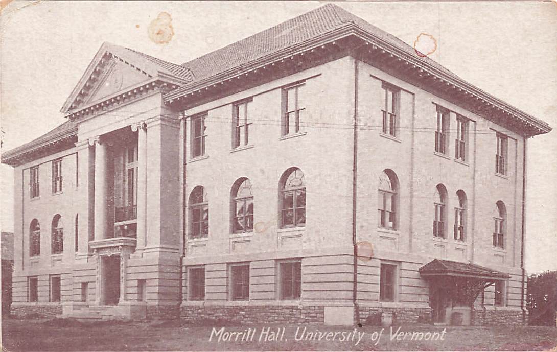 Vintage Morrill Hall University of Vermont Burlington VT P474