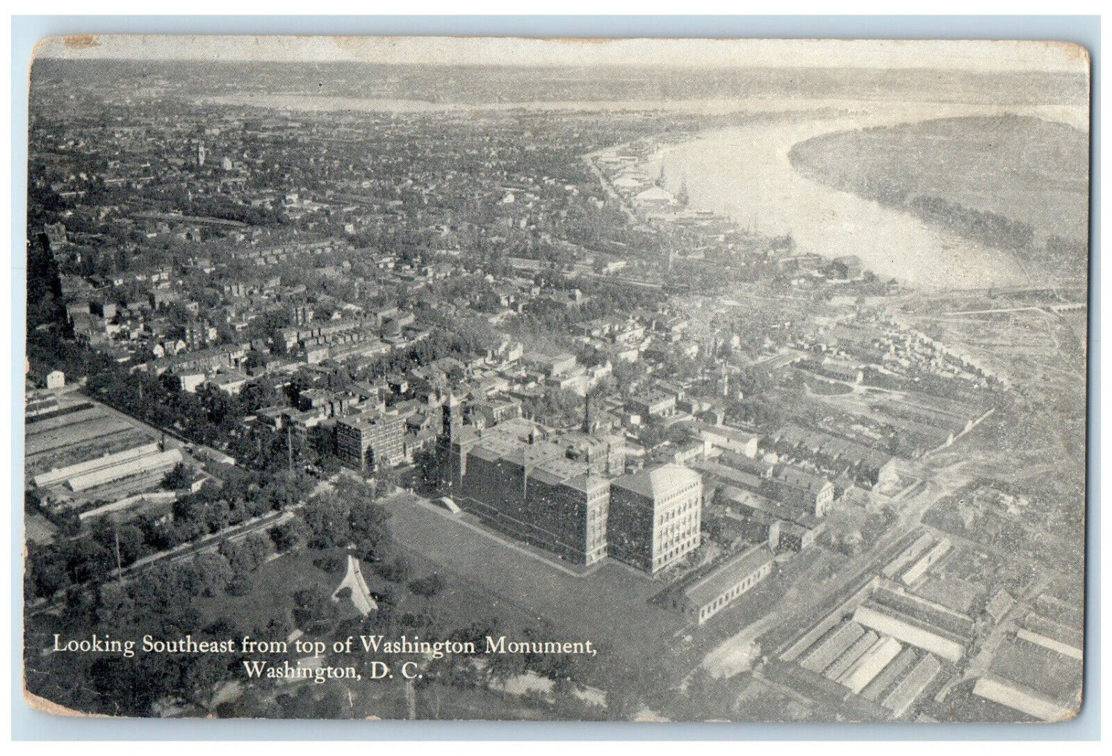 c1940's Looking Southeast from Top of Washington Monument Washington DC Postcard