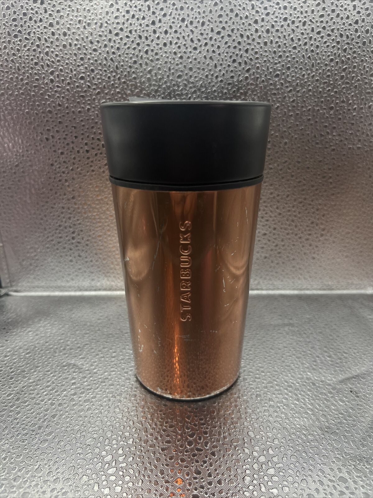 2013 Starbucks Copper Thermal Steel Mug With Lid Good Condition 12 Oz Coffee Mug