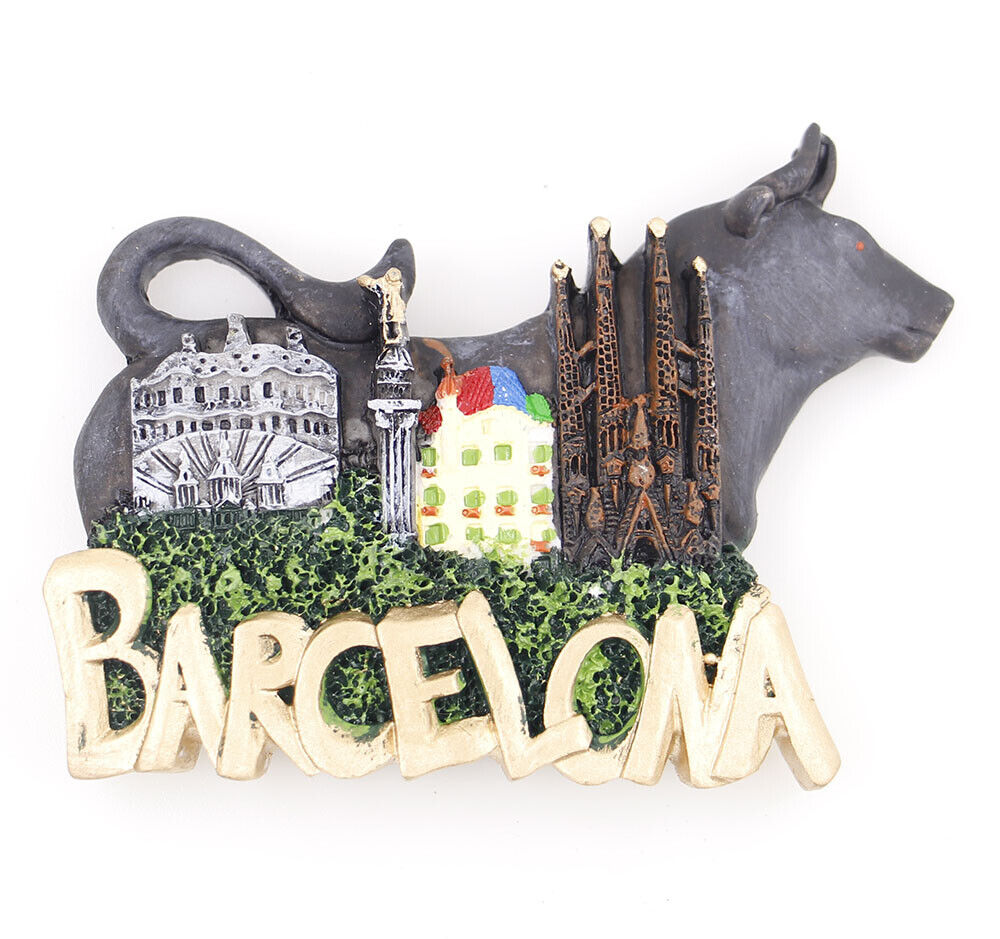 Barcelona Bull, Spain Fridge Magnet Tourist Souvenir Gift High Quality 3D Resin