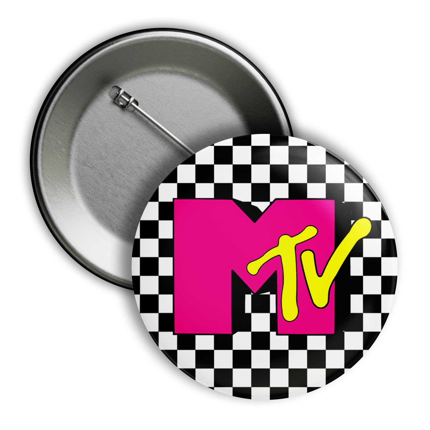 MTV Collector Pin/Button, New 2.25 inch, Retro Design, Throwback, 1980s, 1990s