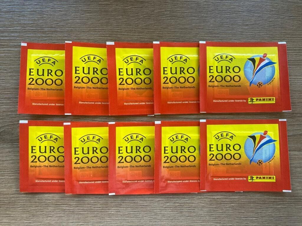 Panini, Euro 2000 Belgium Netherlands, 10 bags, Total Fina version, packets, European Championship