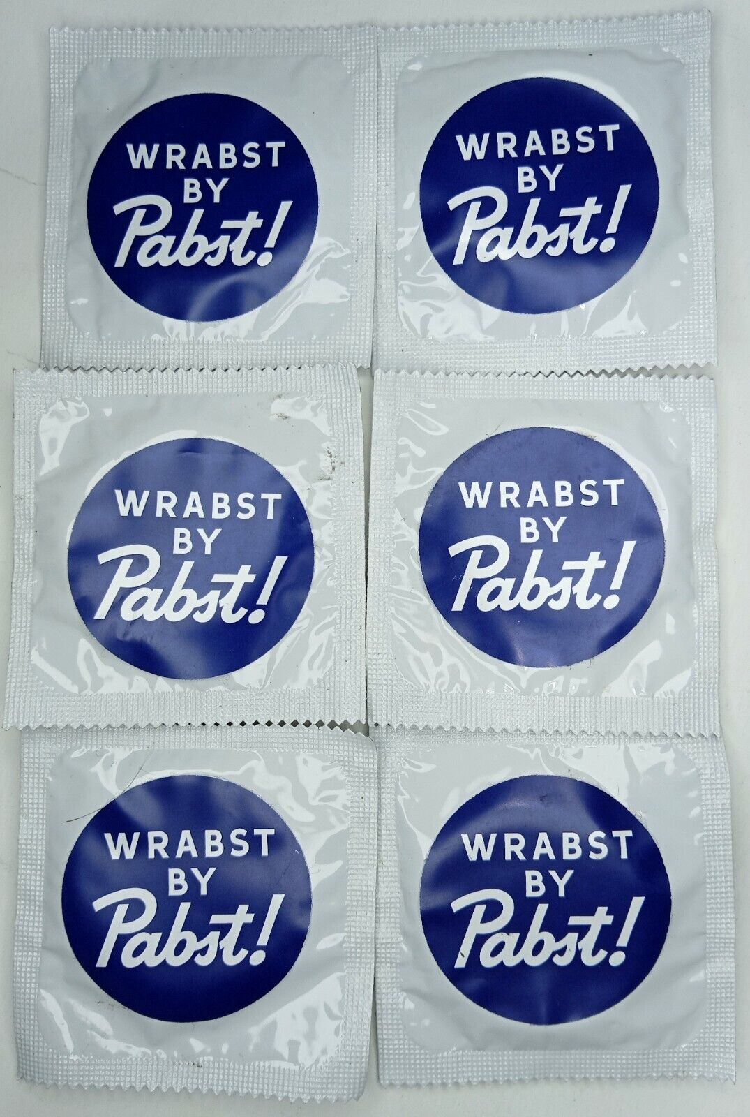 PABST BLE RIBBON PROMOTIONAL Pabst Blue Ribbon Beer Collectible CONDOM 6 PACK