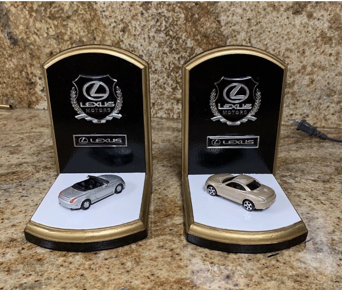 Lexus Decorative Automotive Collectible Custom Made Set of Bookends - MUST SEE