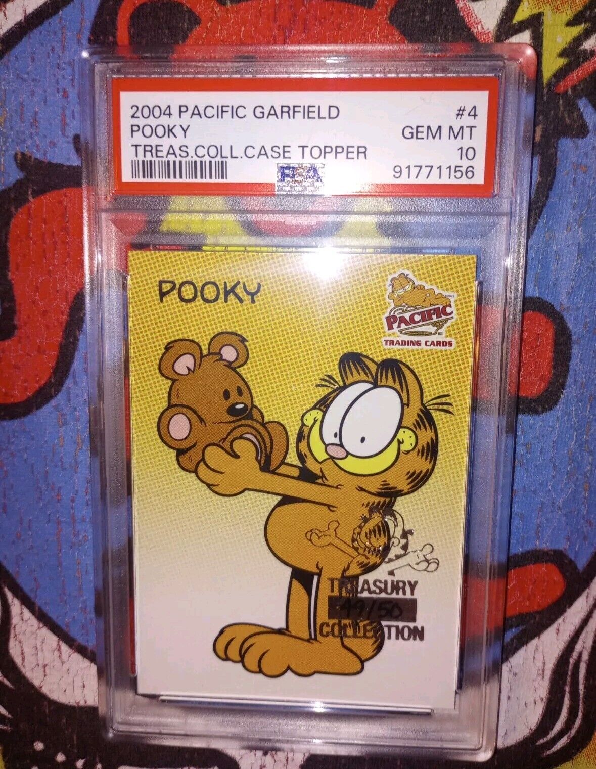2004 Pacific Garfield Treasury Collection Pooky #4 /50 Case Topper PSA 10 Pop 1