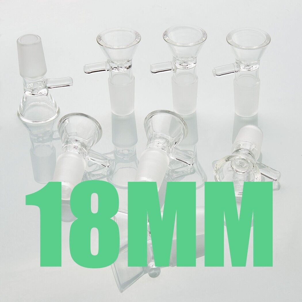 8Pc 18MM Male Glass Bowl For Water Pipe Hookah Bong Replacement Head US Shipping