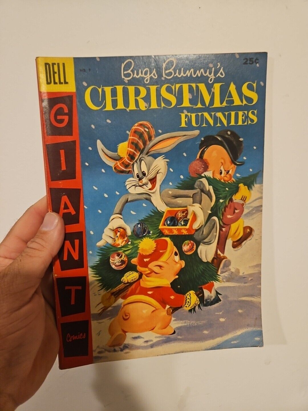 Bugs Bunny\'s Christmas Funnies #7 | 1st app Speedy Gonzales | Dell Giant 1956