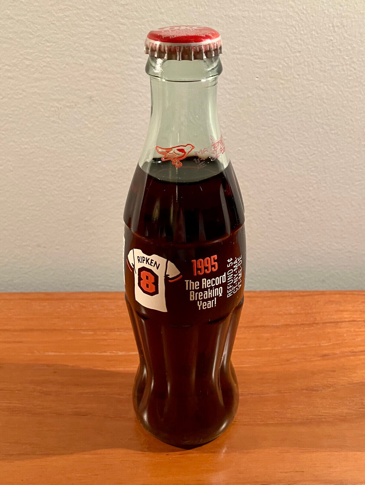 1995 Cal Ripken Coke Bottle Coca-Cola Classic 8 Fl Oz Original Sealed