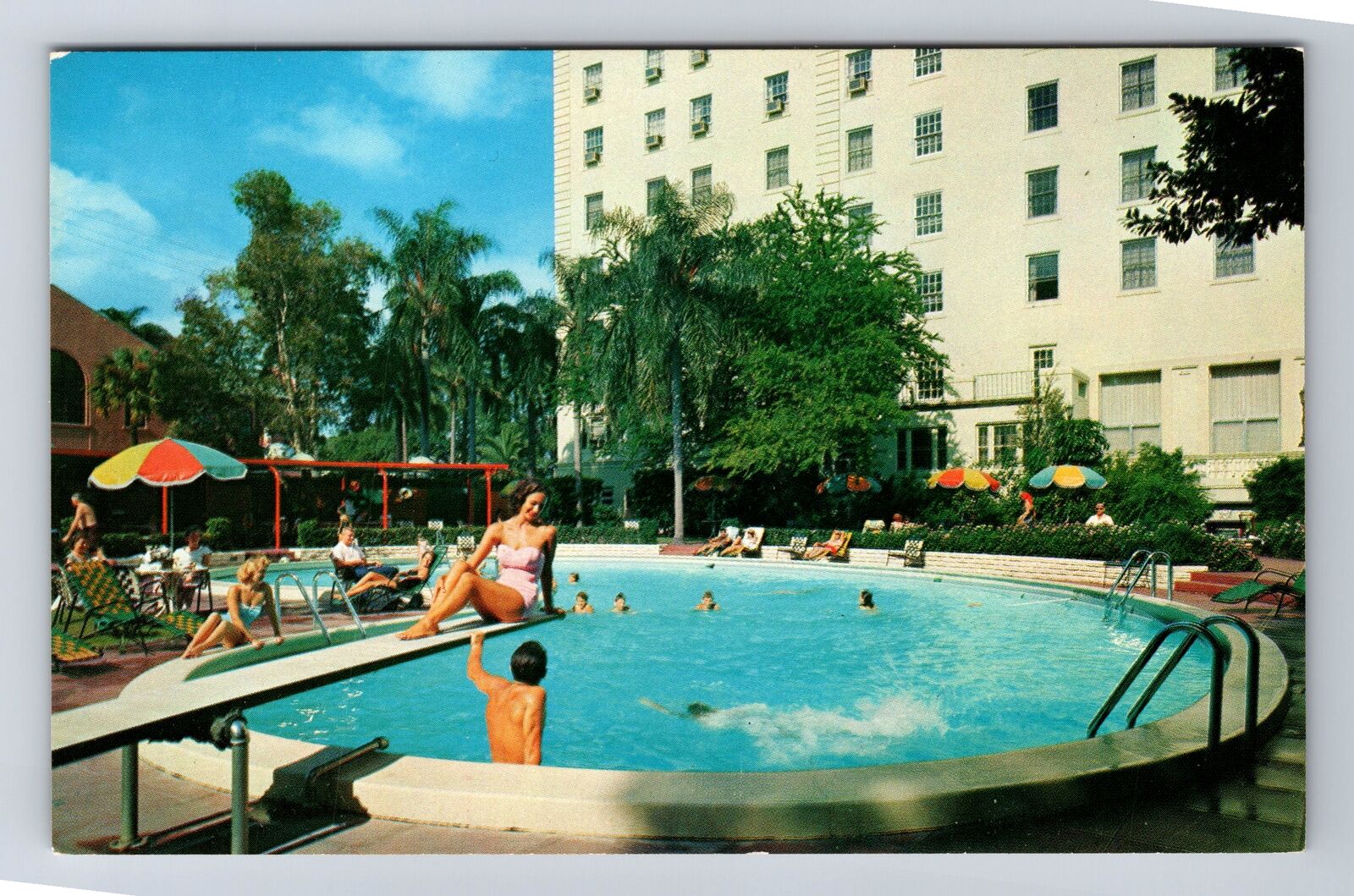 Clearwater FL-Florida, Jack Tar, Harrison Hotel, Advertisement Vintage Postcard