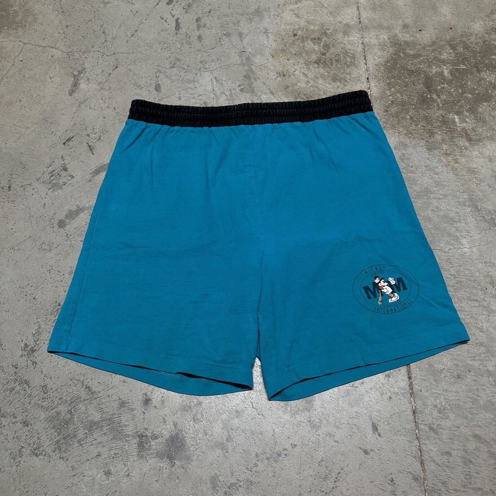 Vintage Disney Originals Mickey Mouse Shorts Size Medium Blue Sweat Shorts