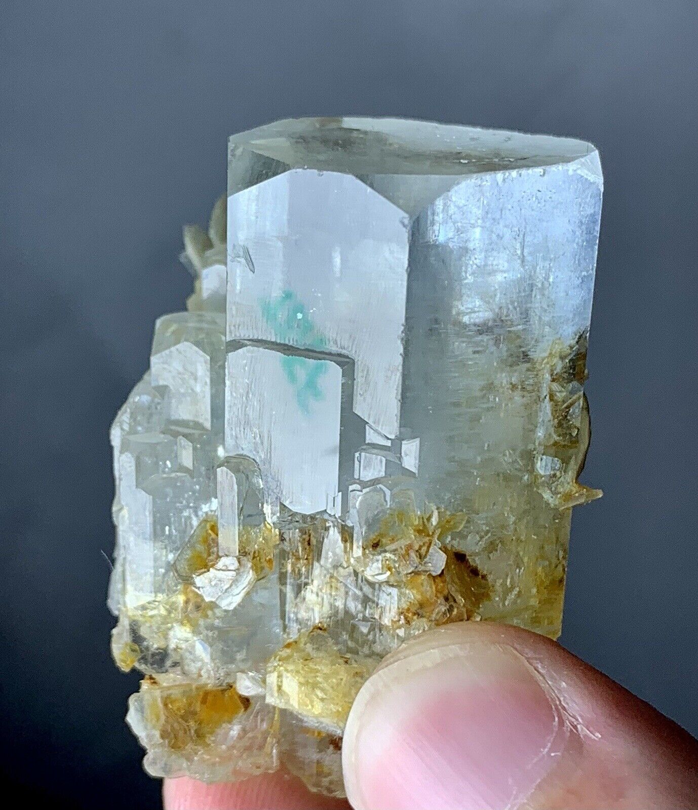 230 Carat Aquamarine Crystal With Mica From Skardu Pakistan