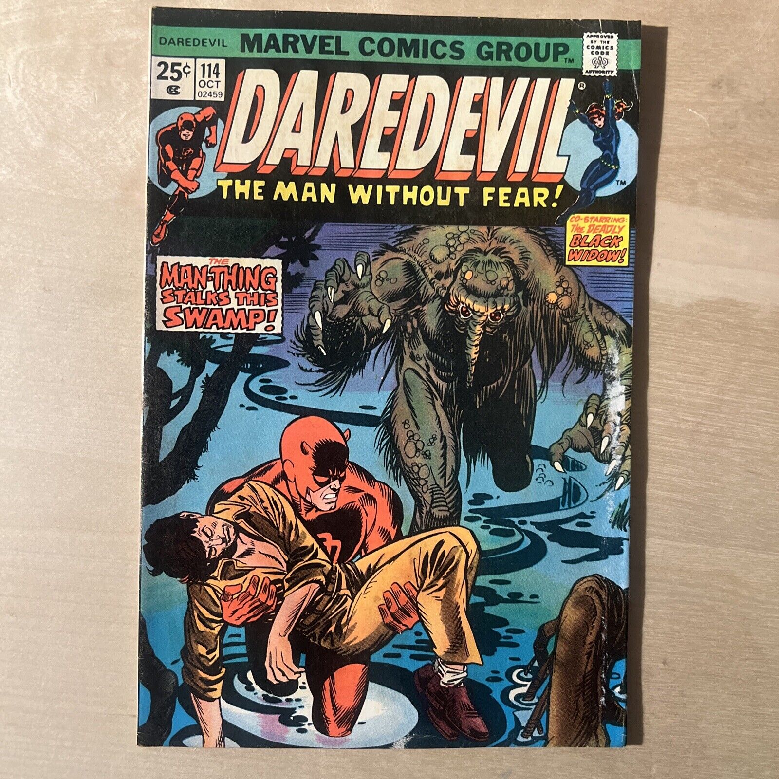 DAREDEVIL #114 ( 1974 Marvel ) Mid Grade - Man Thing Appearance