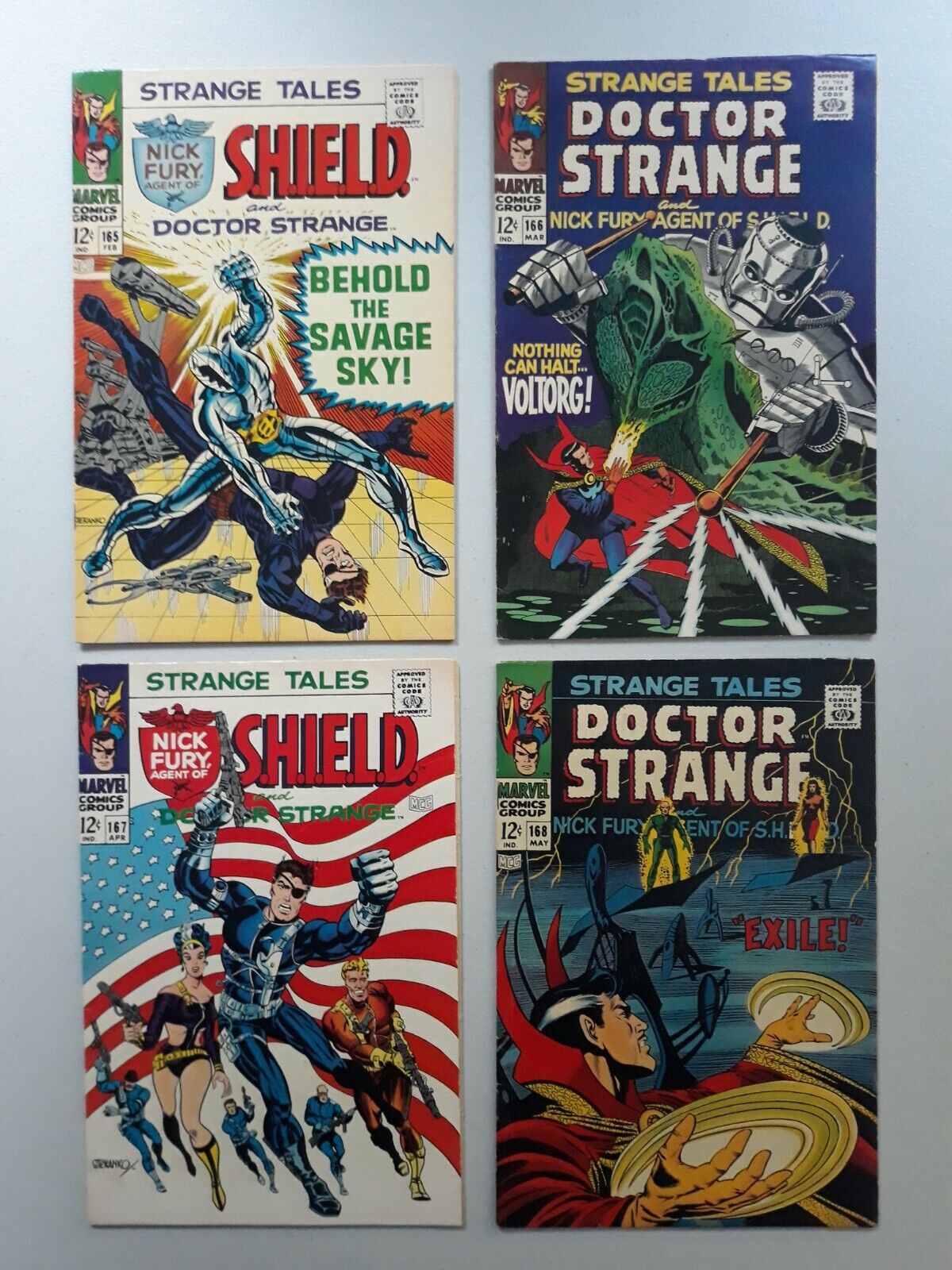 Strange Tales 165, 166, 167, 168 Marvel Dr Strange MCU