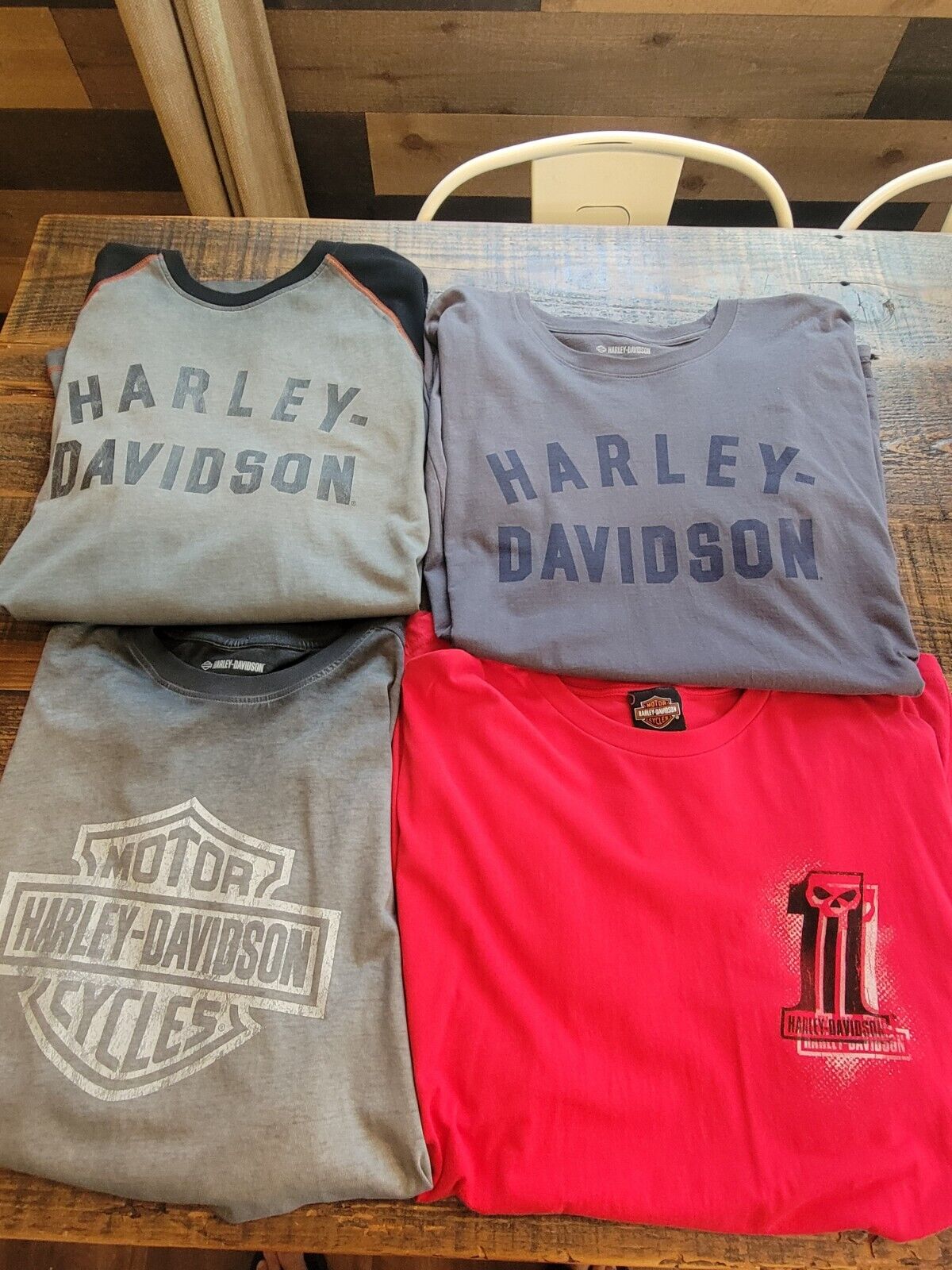 harley-davidson lot of 4 shirts men's 2xl