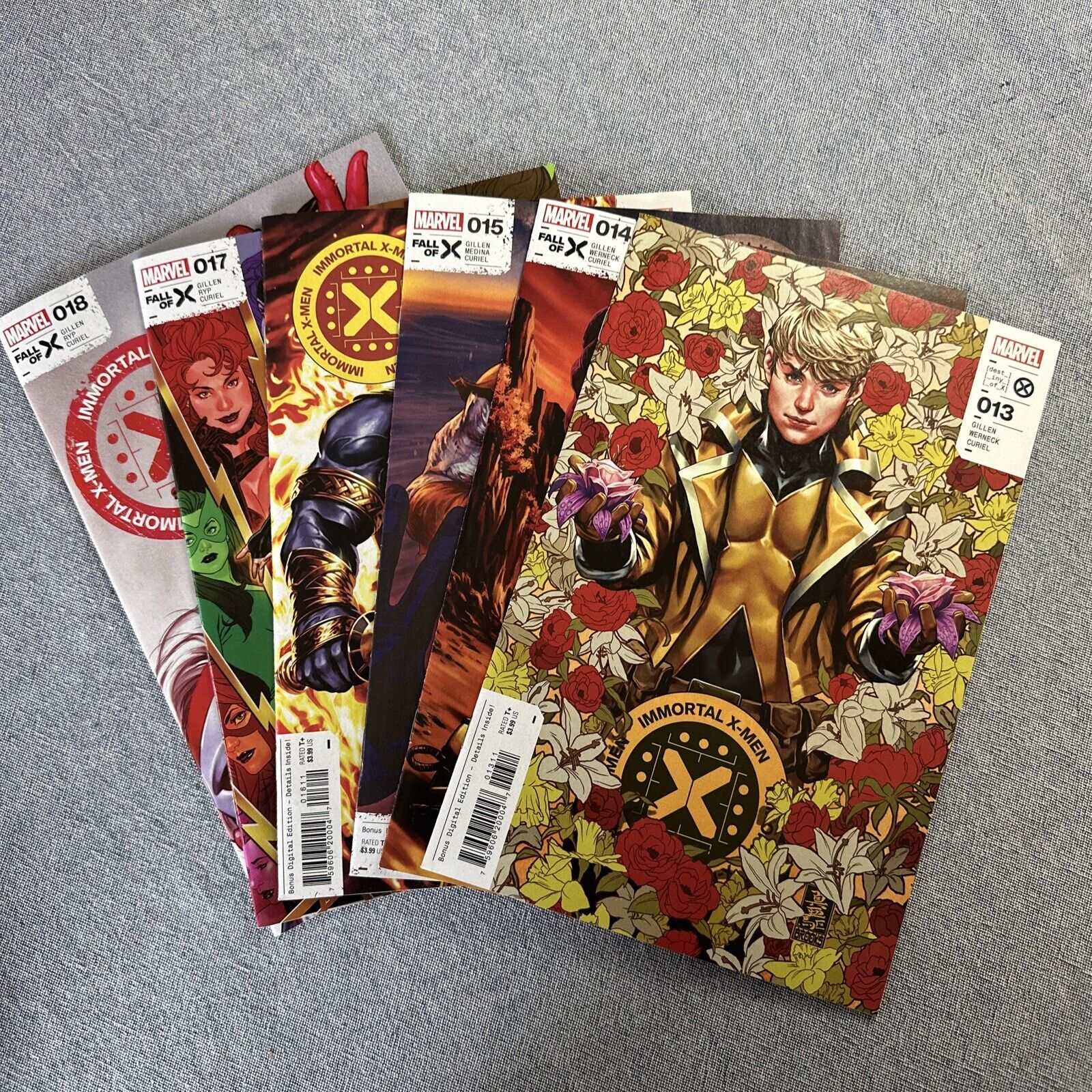 Immortal  X MEN Comic Book Lot Issues 13 14 15 16 17 18 Marvel Comics Fall Of X