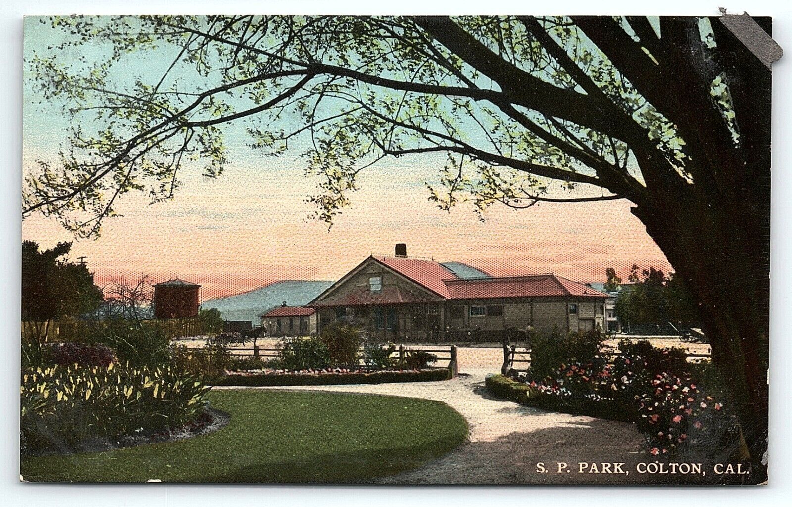 1915 S.P. PARK COLTON CA SAN DIEGO PANAMA CALIFORNIA EXPOSITION POSTCARD P4614