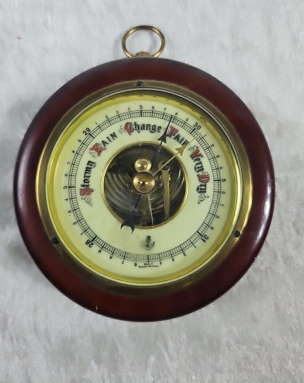 Vintage ATCO German Wood Barometer Not Tested As Is