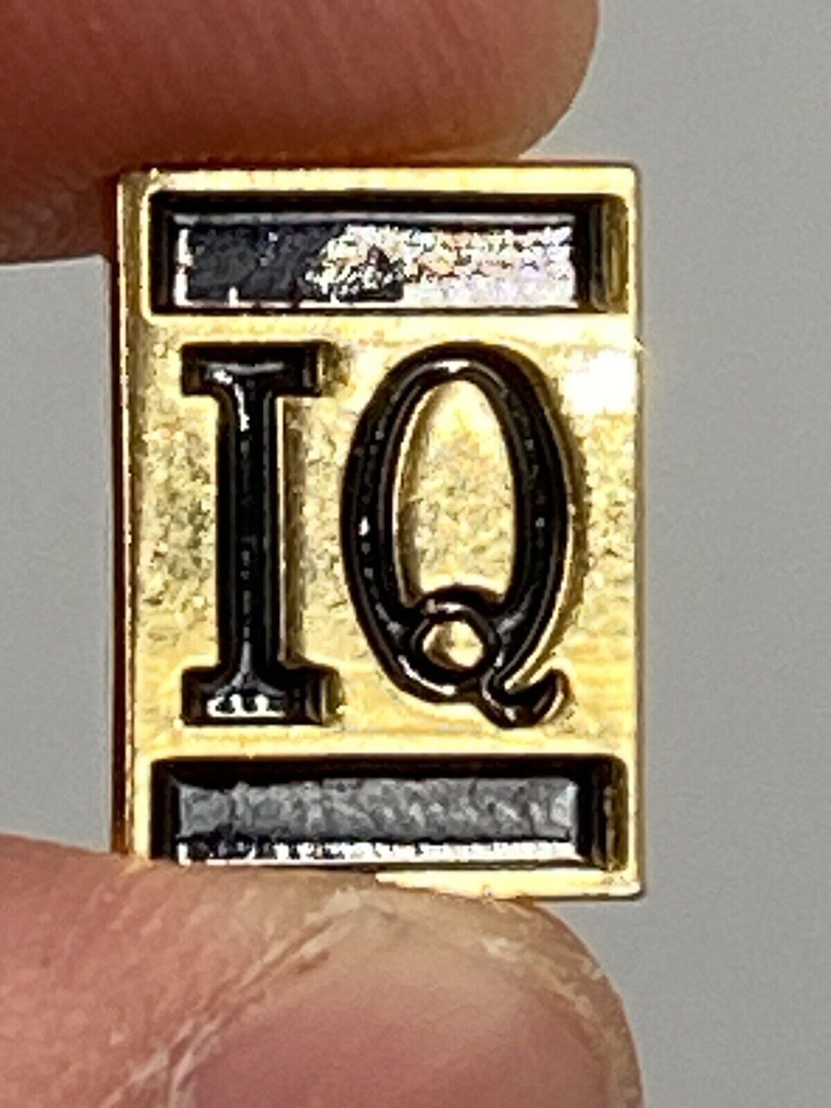 IQ Gold & Black Colored Lapel Pin