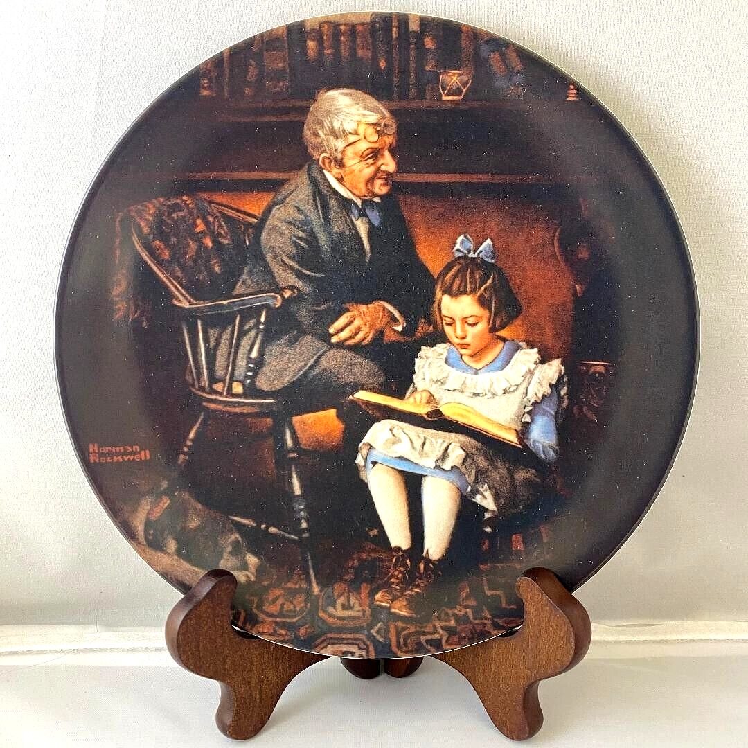 Norman Rockwell Collector Plate THE YOUNG SCHOLAR Numbered w Certificate