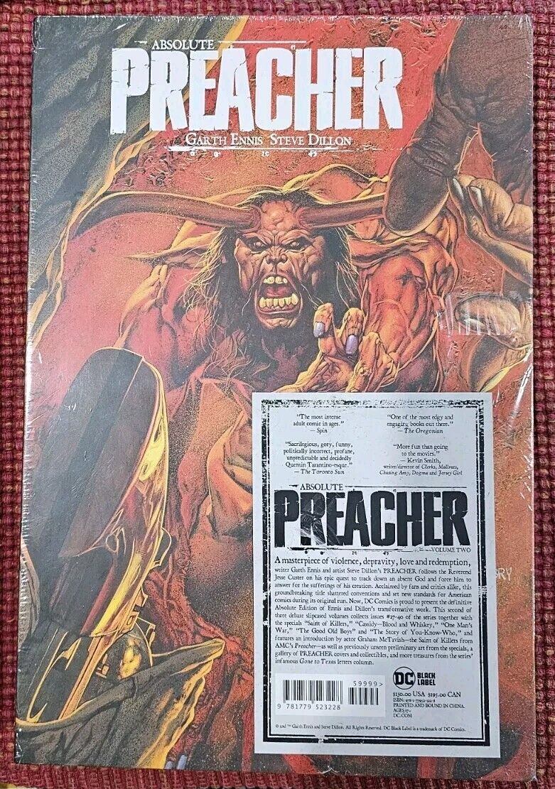 Absolute Preacher 2023 Edition Vol 2 Hardcover Cased Garth Ennis Steve Dillon II
