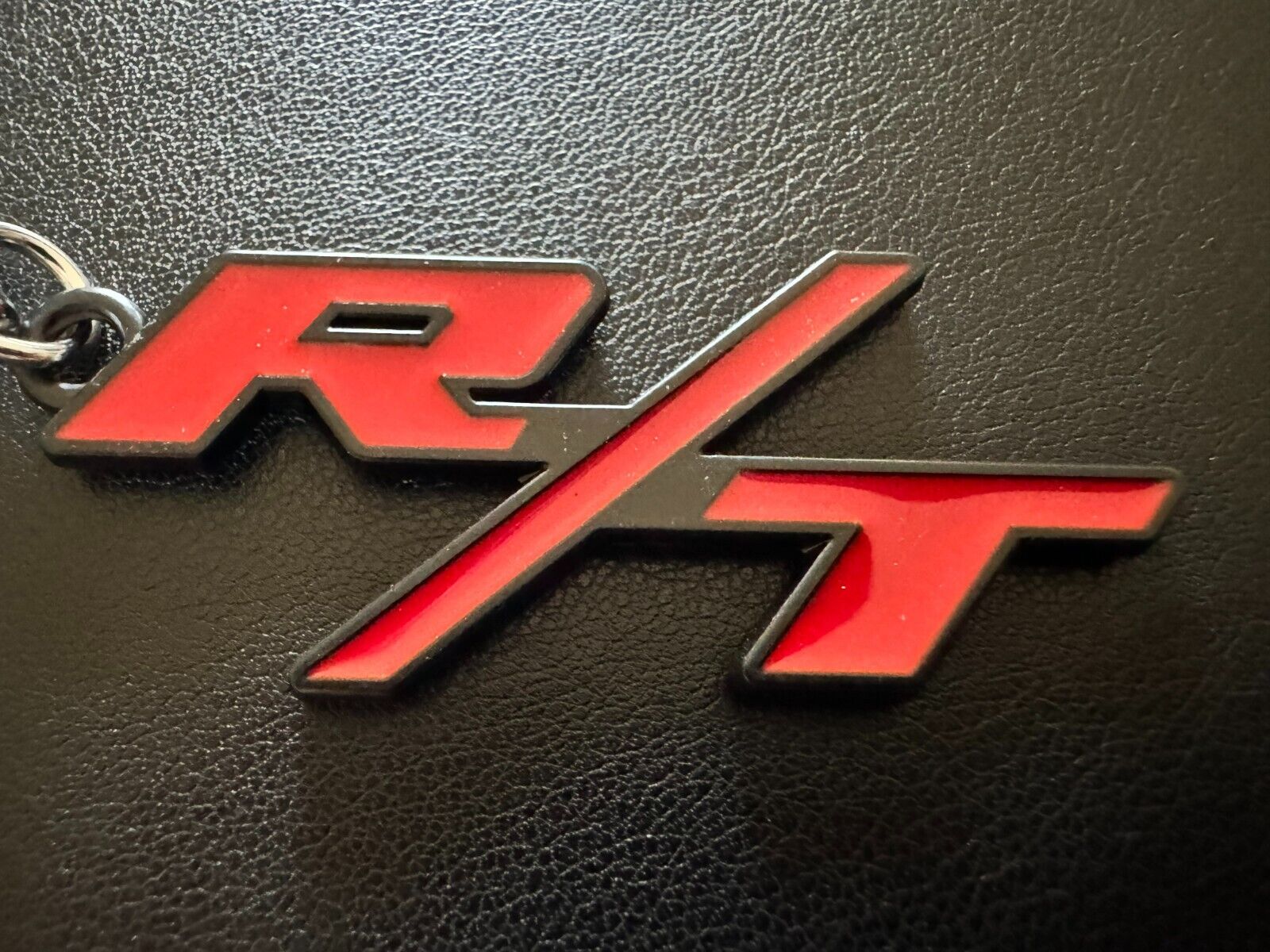 Dodge R/T Keychain-Dodge R/T Key Tag, American Muscle Performance, RED/BLACK