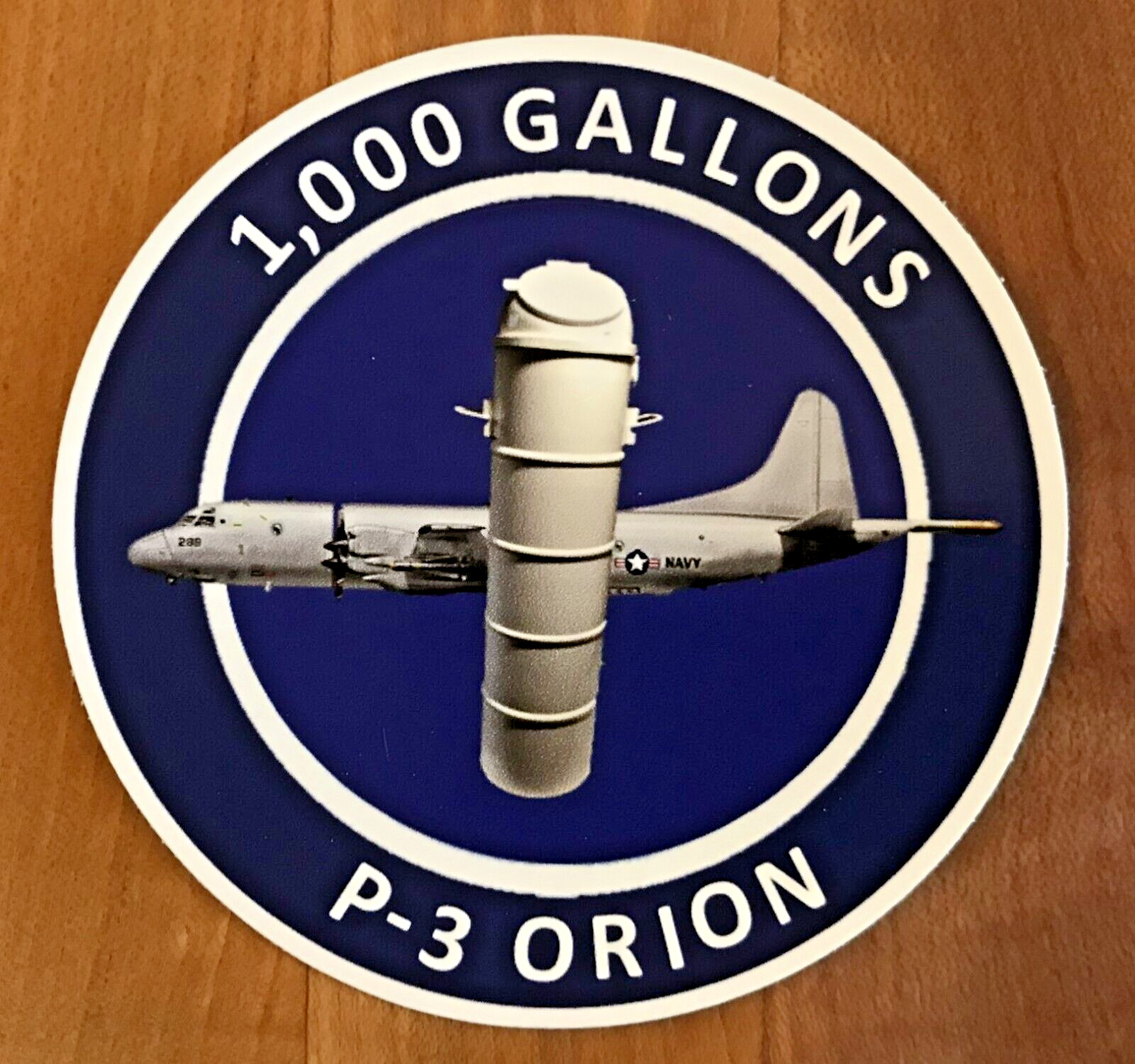 P-3 ORION 1000 GALLONS HOURS STICKER URINAL-PISSER VQ VP PATRON PATROL SQUADRON