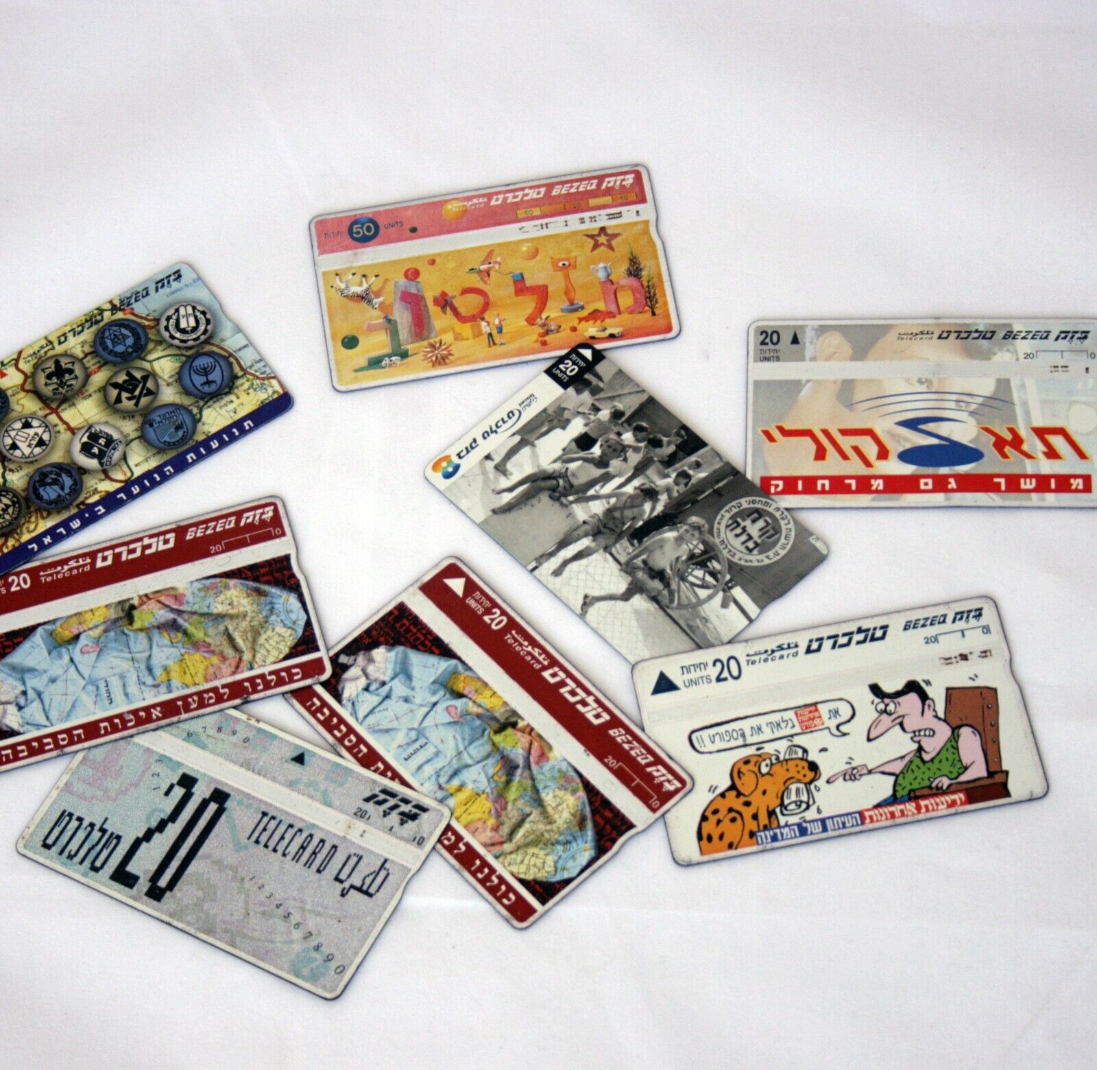 Vintage Phone Cards Collectibles 8 Lot Israel Collection Call Cards by Telecard