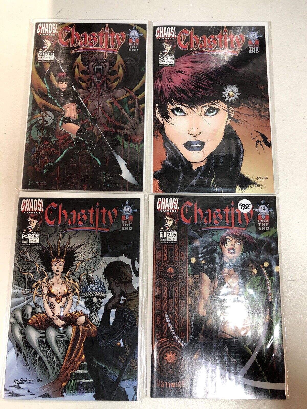 Chasity Rocked (1998) #1 2 3 (VF/NM) Complete Set Justiniano art Chaos