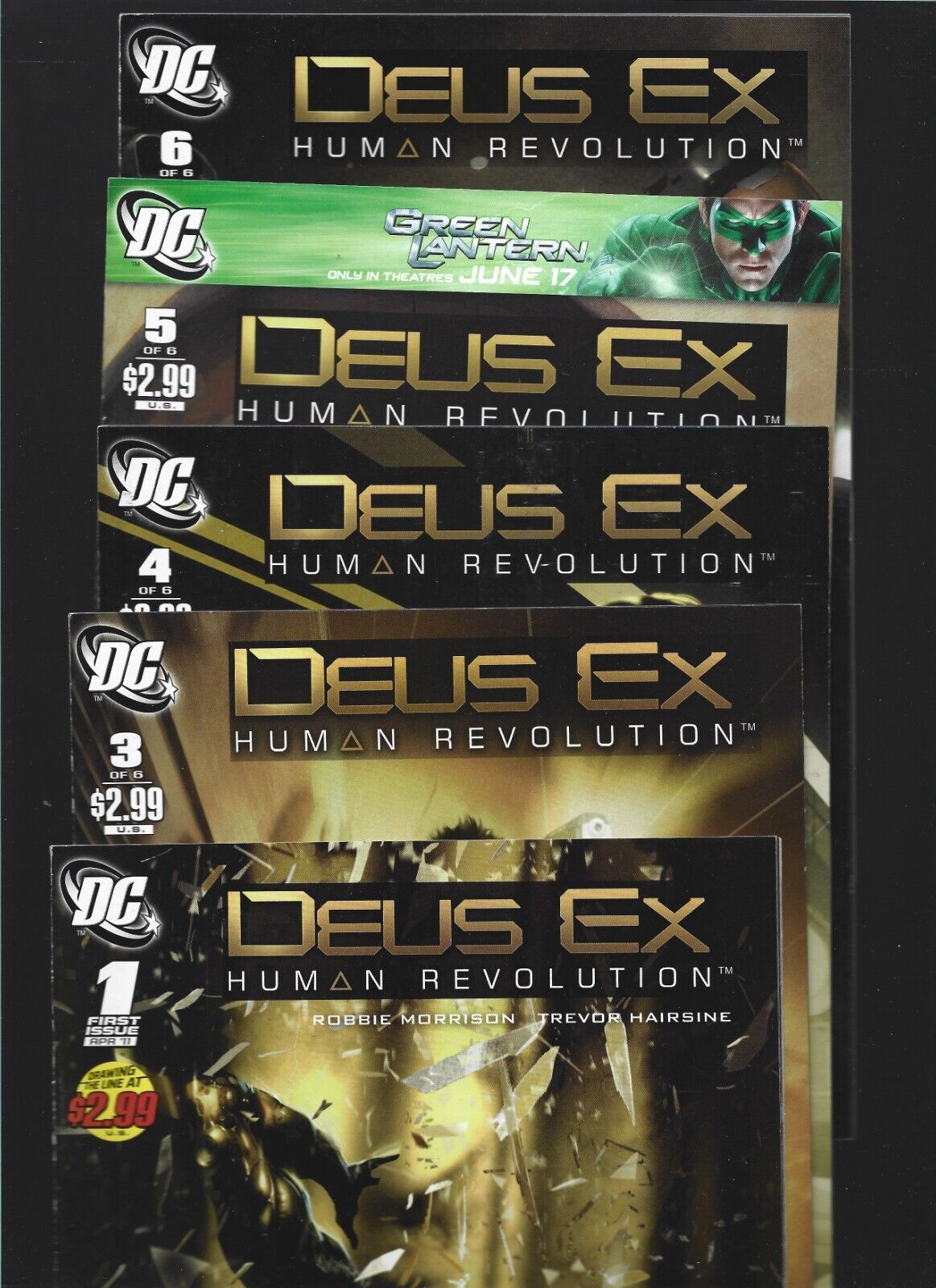 VIDEO GAME COMICS - Deus Ex: Human Revolution #1 3 4 5 6 DC Vertigo