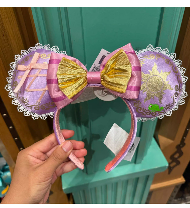 Authentic Shanghai Disney 2024 New tangled Rapunzel Purple Minnie Ears Headband