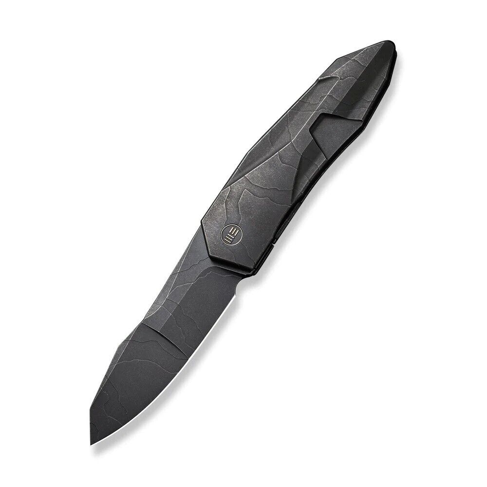 WE KNIFE Solid 22028-5 FrameLock Black Titanium CPM-20CV Stainless Pocket Knives