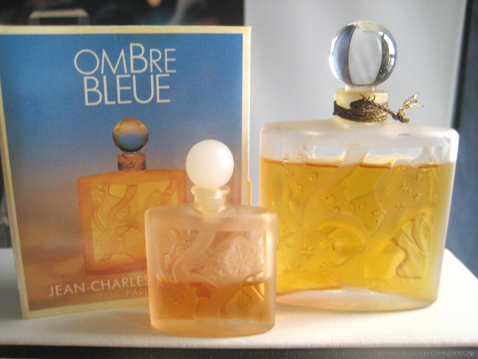🎁3pc lot 1/2 oz Vintage PARFUM pure perfume Jean-Charles Brosseau Ombre Bleue