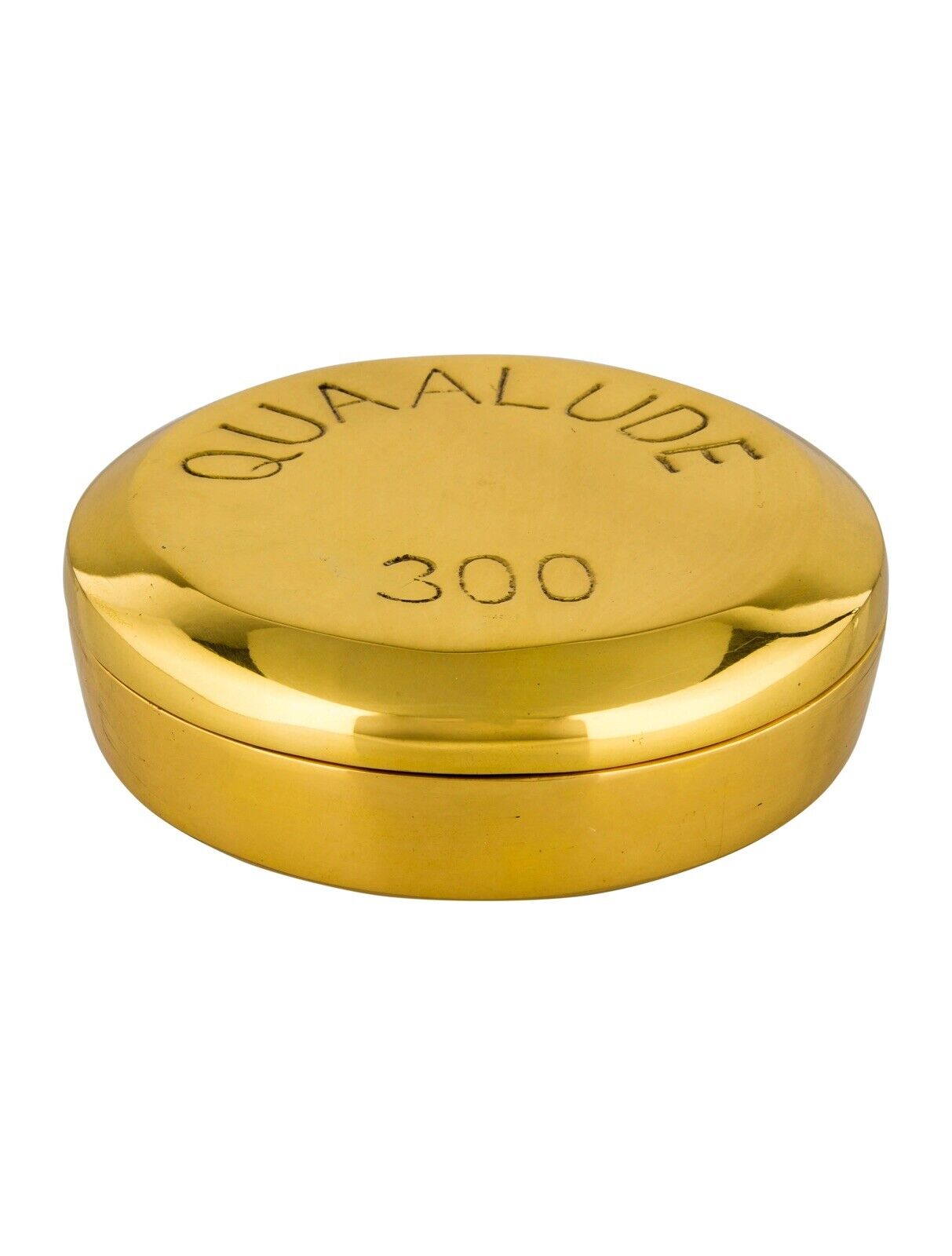 New Jonathan Adler - Vintage Large Brass Pill Box - Quaalude 300