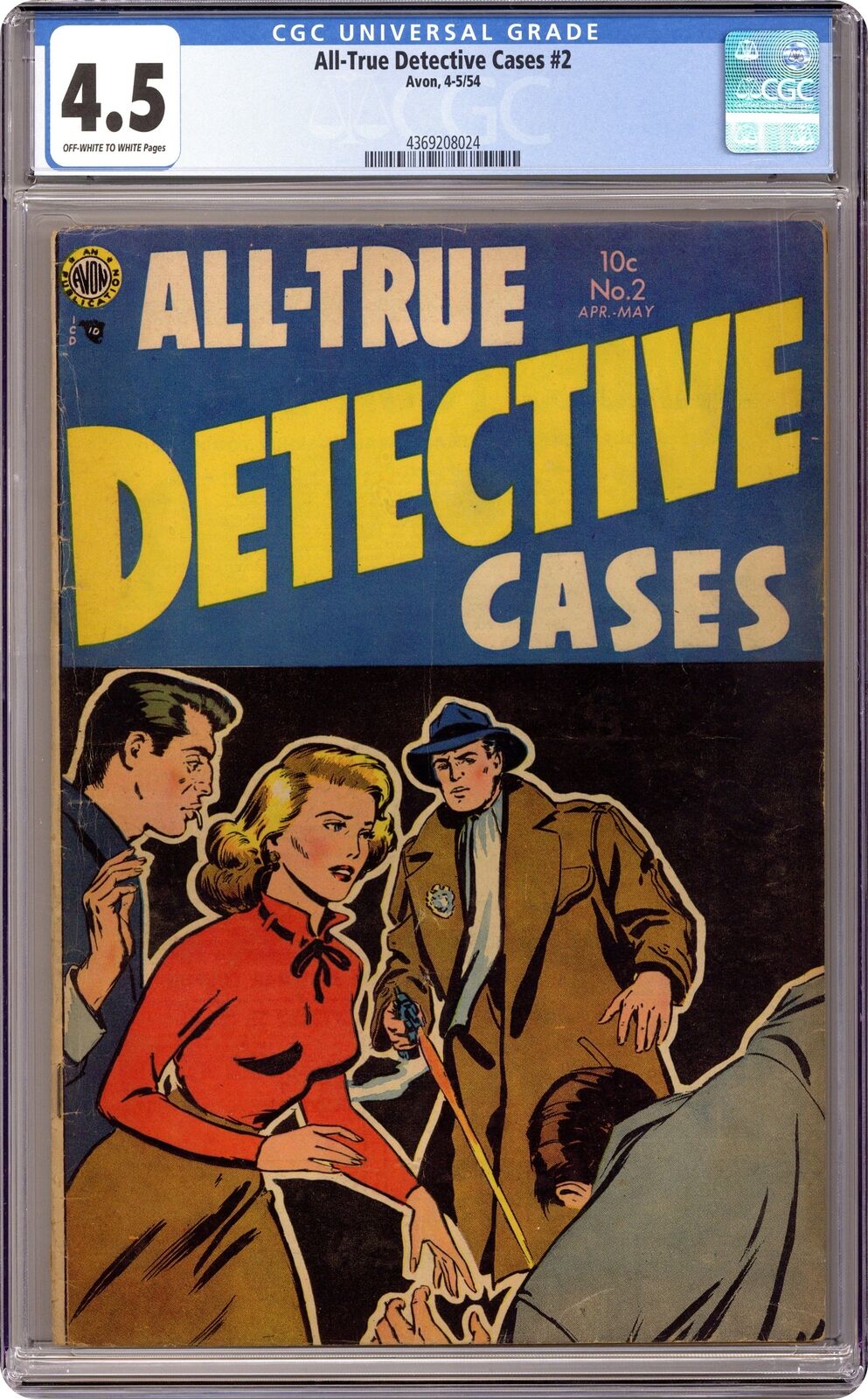 All True Detective Cases #2 CGC 4.5 1954 4369208024