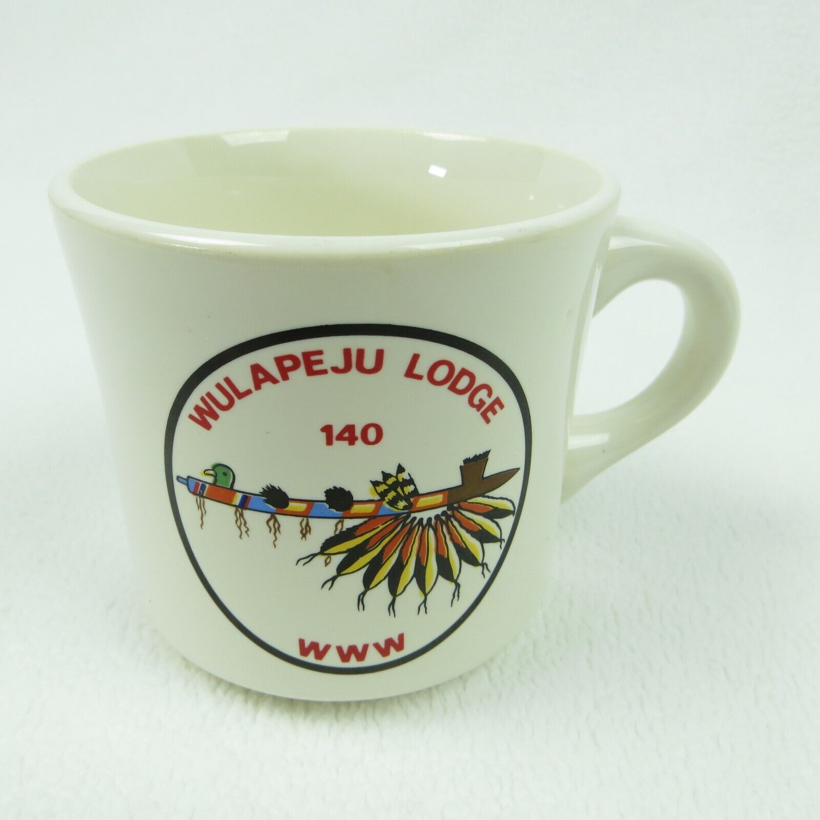 Vintage Wulapeju Lodge 140 WWW Boy Scout Coffee Mug USA