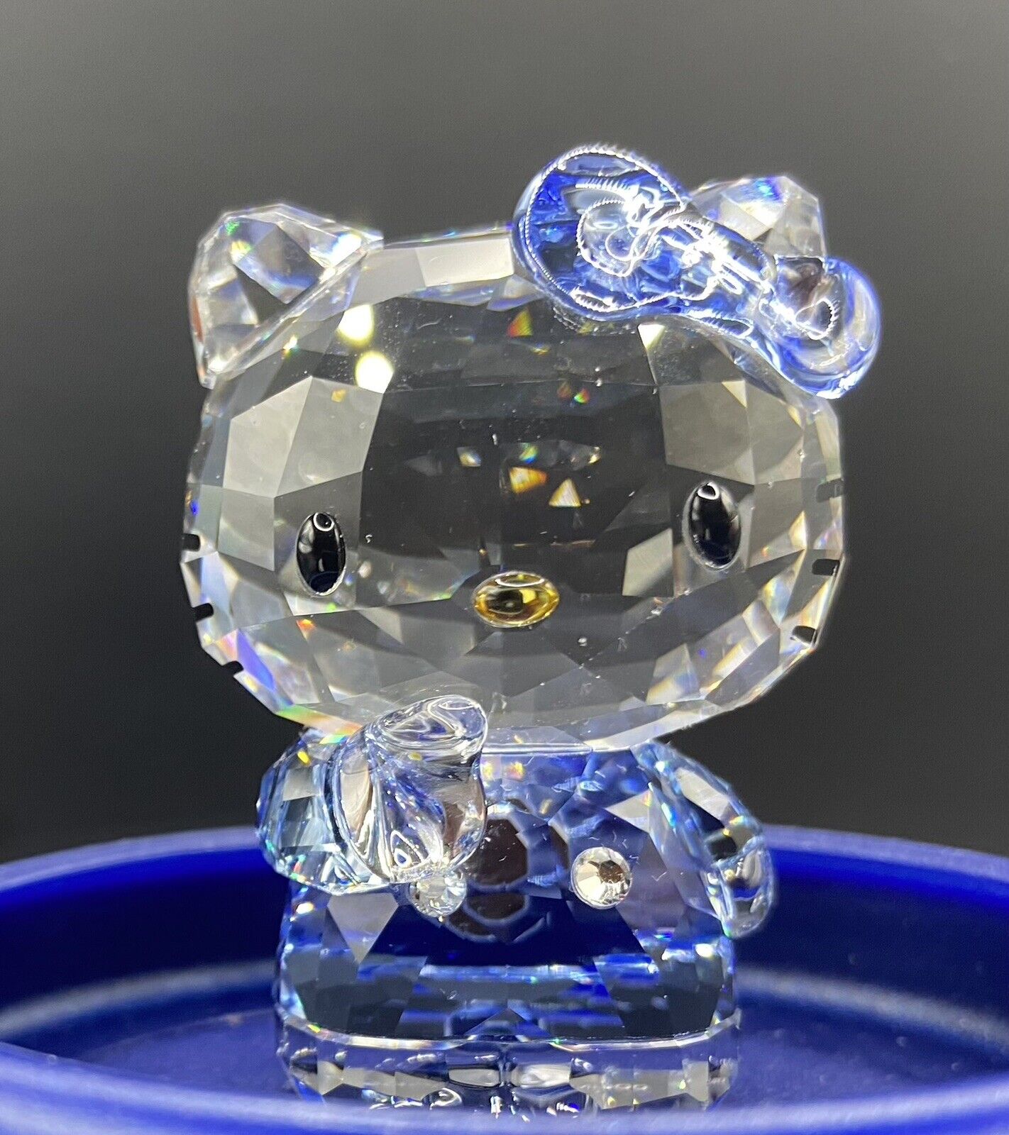 Hello Kitty Blue Bow Limited Edition Swarovski Crystal Figurine