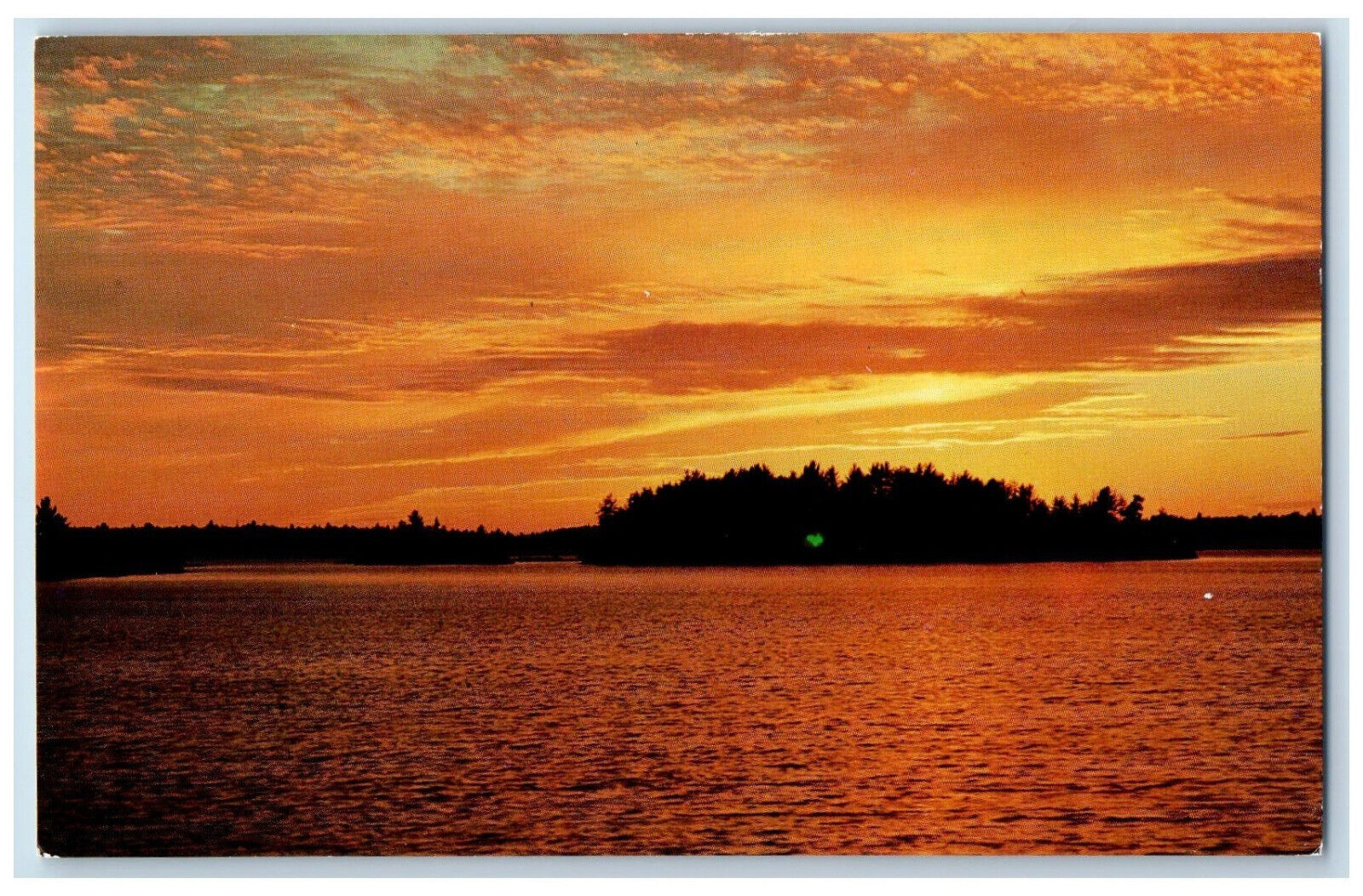 1965 Sunset Greetings from Goodfellow's Store Tichborne Ontario Canada Postcard