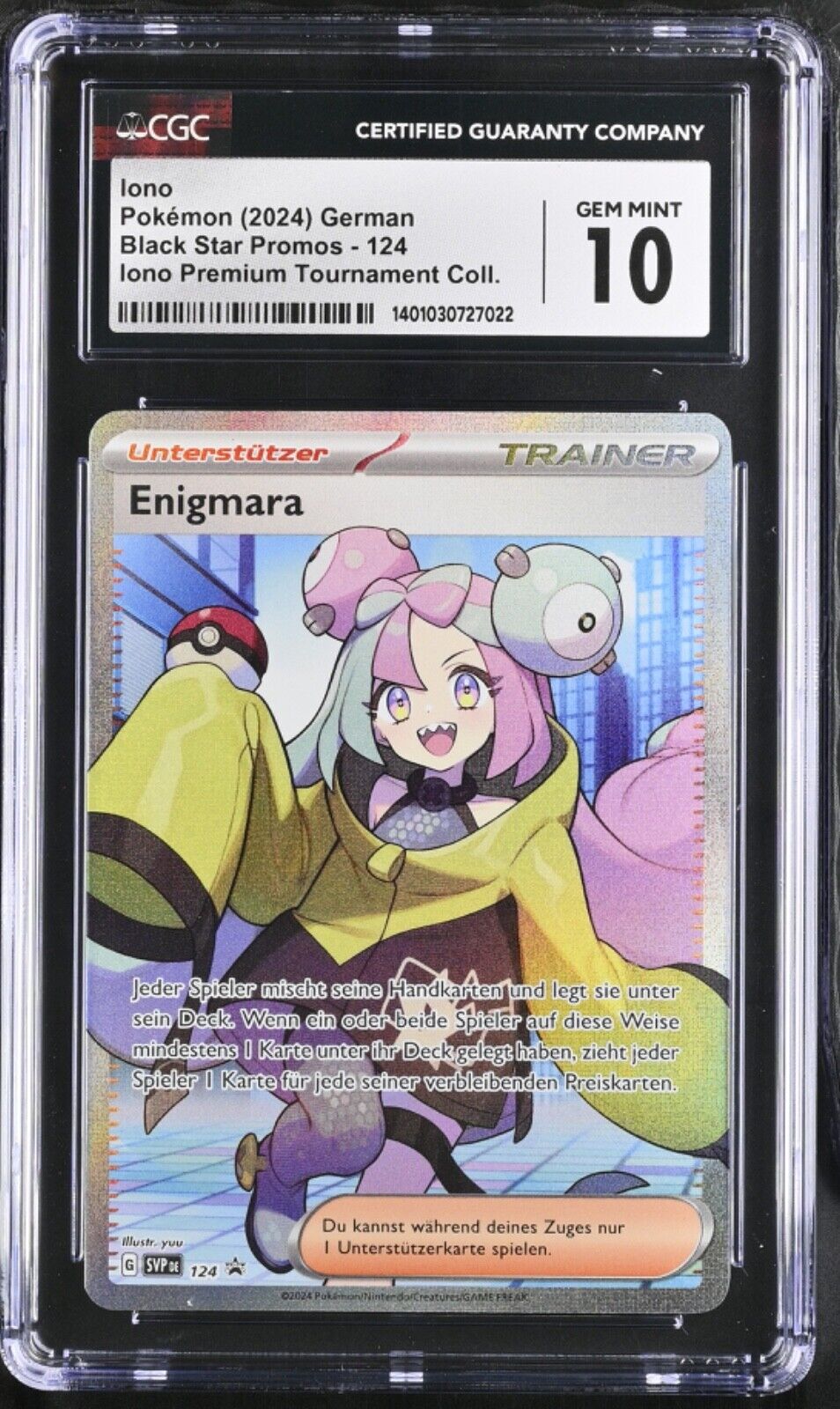 Pokemon Card Enigmara 123 Promo DE Graded CGC GEM Mint 10