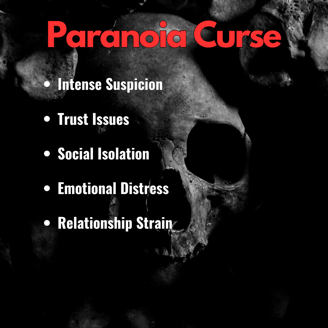 Paranoia Curse Black Magic Wiccan Pagan Voodoo Witchcraft Powerful Strong