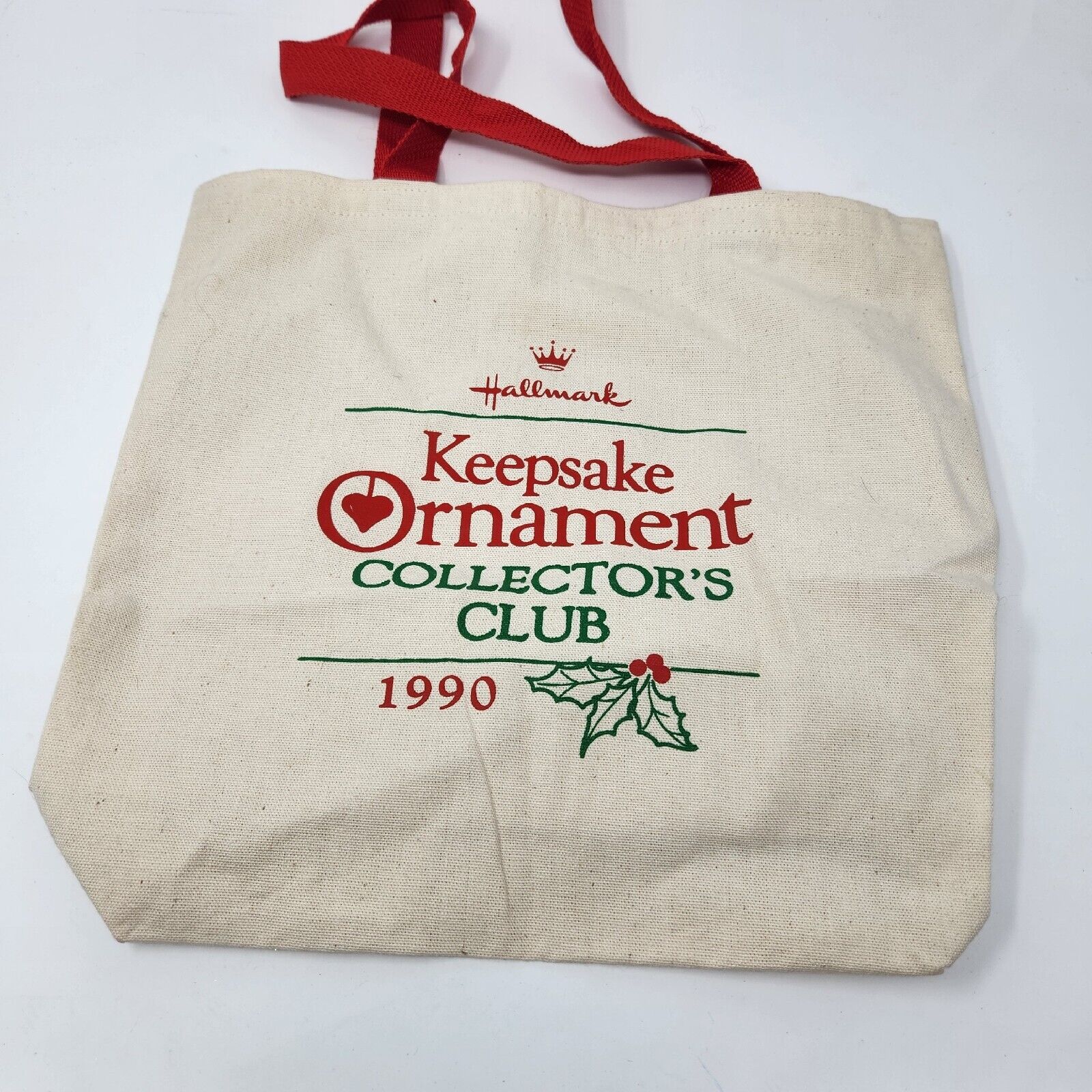 VTG Hallmark Keepsake Ornament Collector's Club Tote Bag 1990 A1