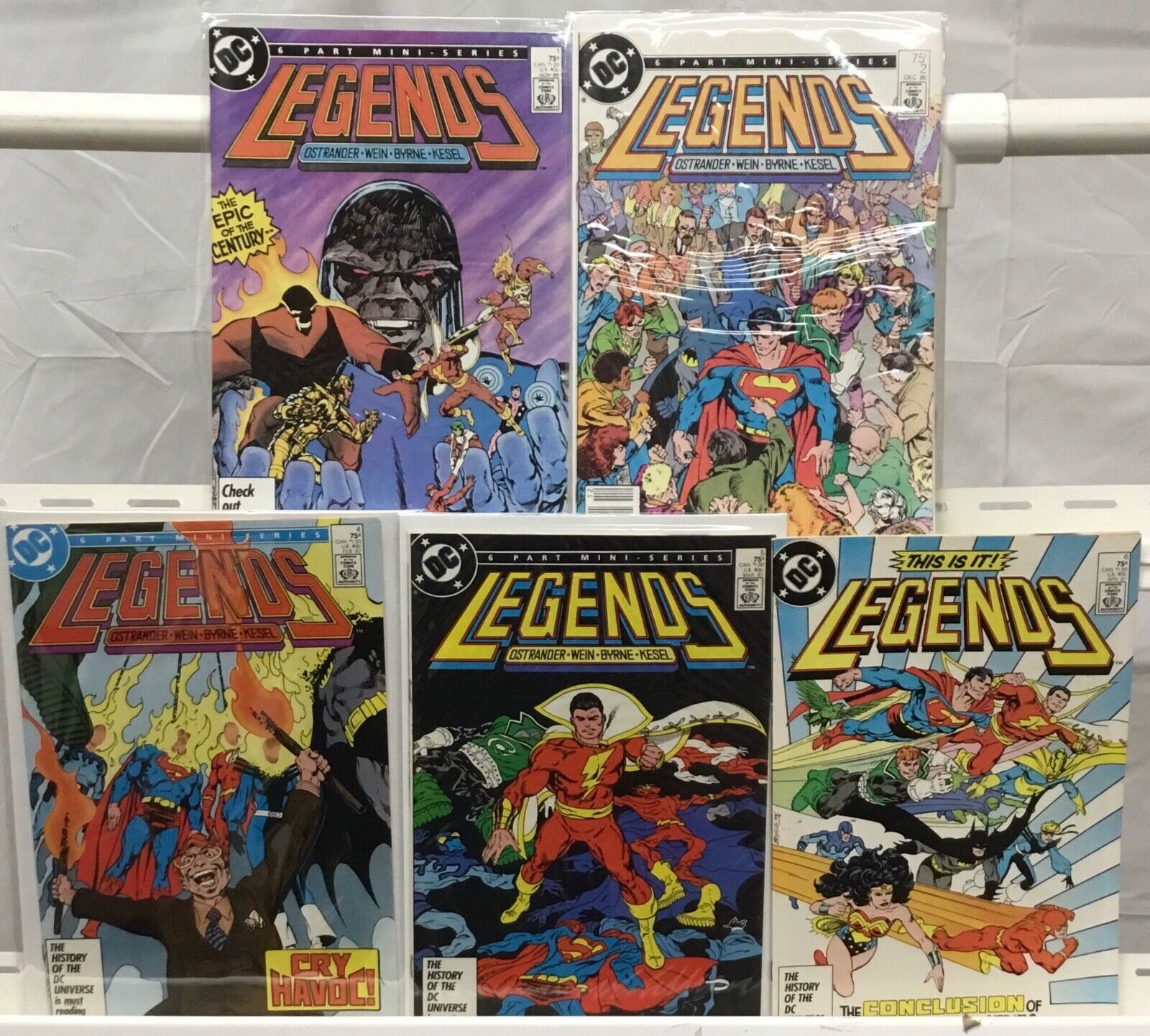 DC Comics Legends Run Lot 1-6 Missing #3 VF/NM 1986