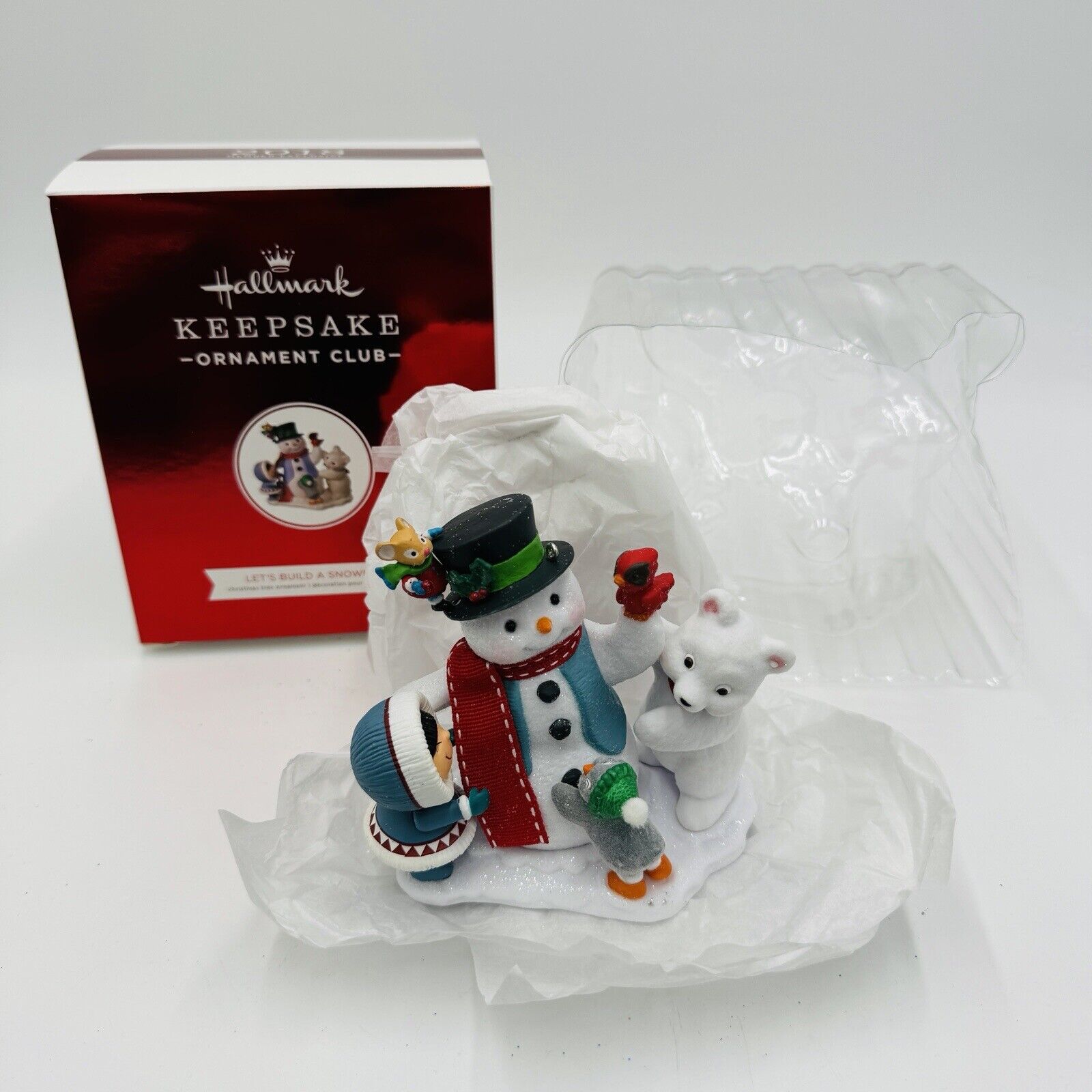 Hallmark Keepsake Ornament Club 2018 Let's Build A Snowman Member Ornament Boxed