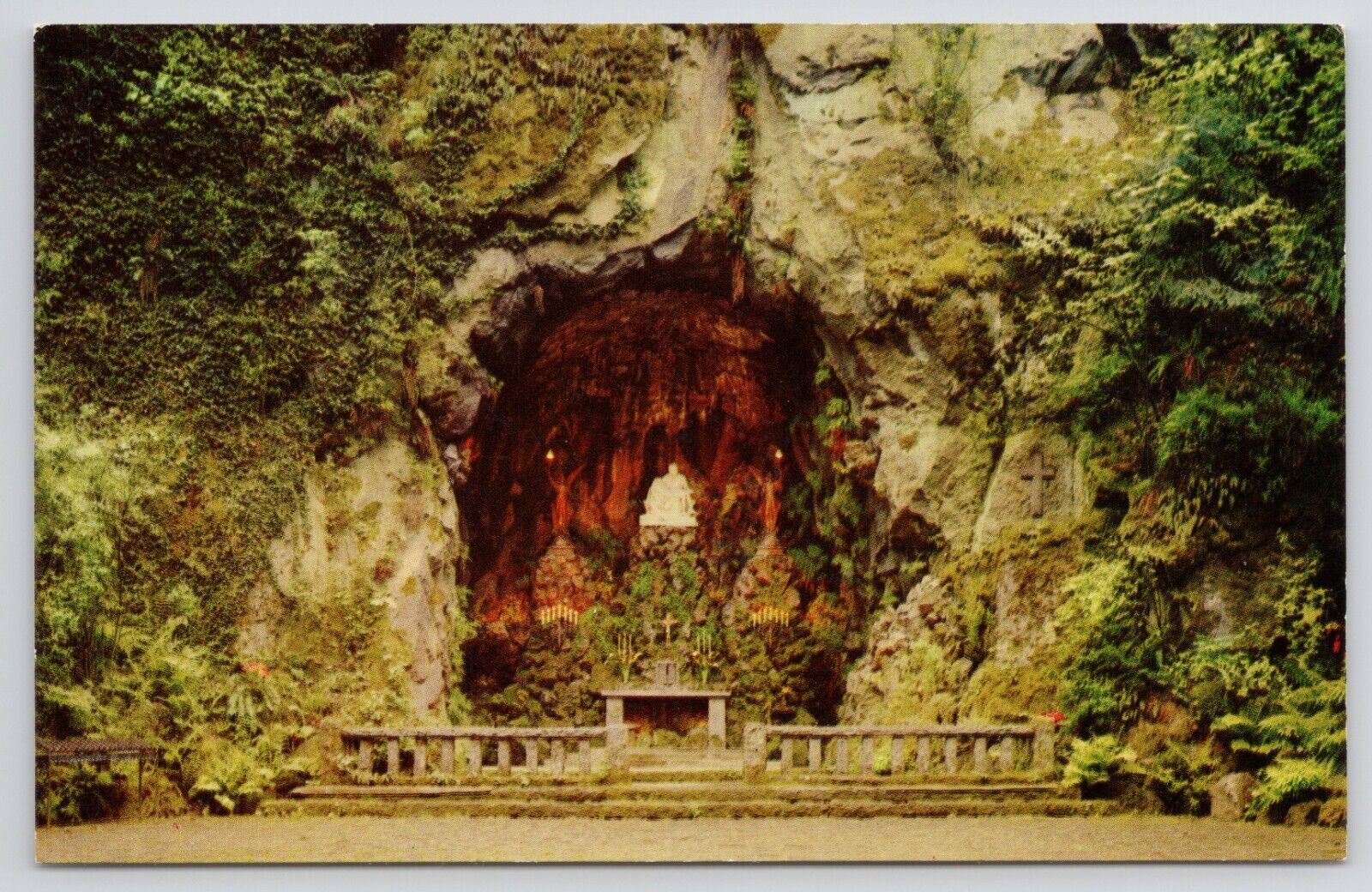 Portland Oregon The Grotto Church Chrome Postcard