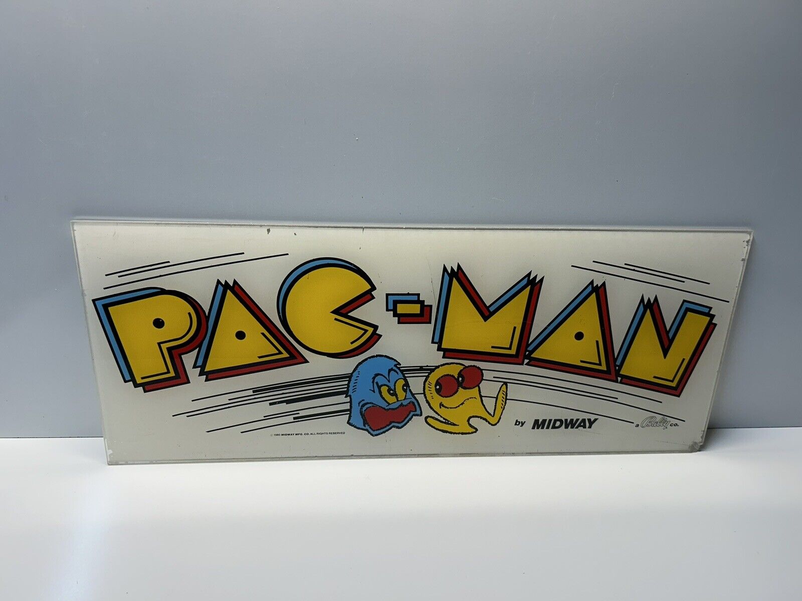Pac-Man Arcade Sign Marquee 1980 Video Game Midway A Bally Co. Vintage Original