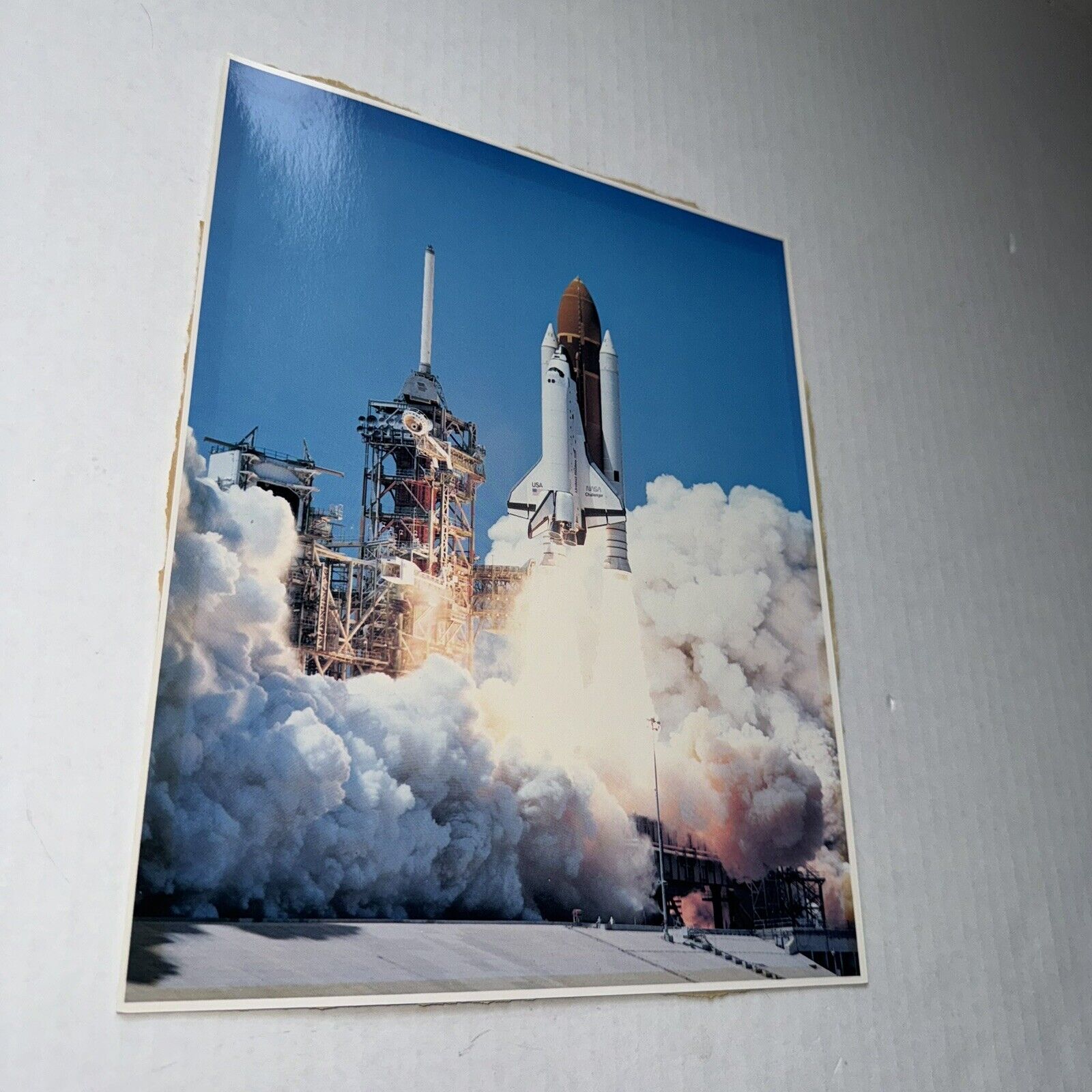 Vintage NASA Photograph Space Shuttle Challenger Cape Canaveral Launch Lift Off