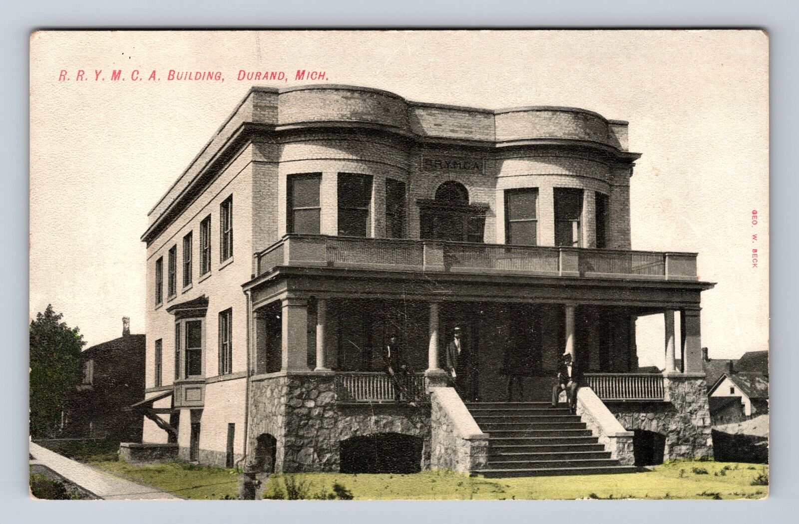 Durand MI-Michigan, R R YMCA Building, Antique, Souvenir Vintage Postcard