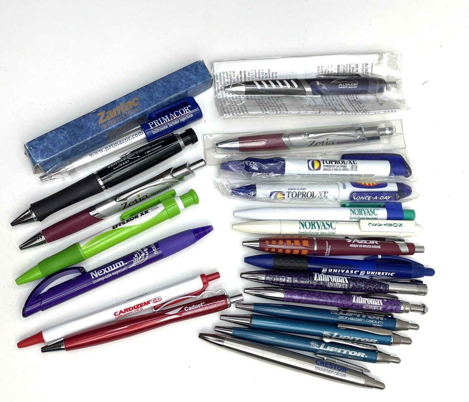 Pharmaceutical Drug Rep Pens Miscellaneous Mixed Lot of 22 
