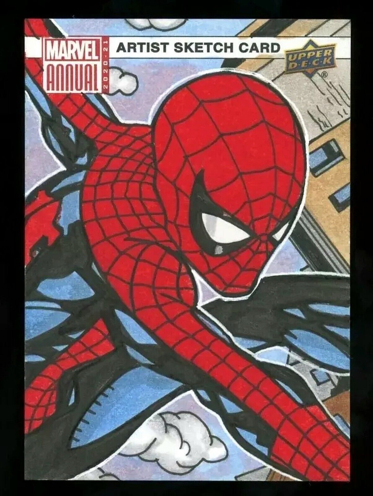 2020-21 Upper Deck Marvel Annual SPIDER-MAN 1/1 Sketch RICH HENNEMANN Avengers
