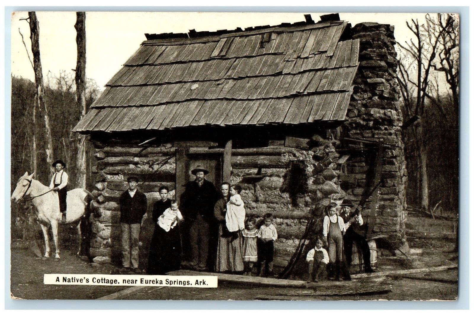 c1960s A Native's Cottage Near Eureka Springs Arkansas AR Hill Billy Postcard