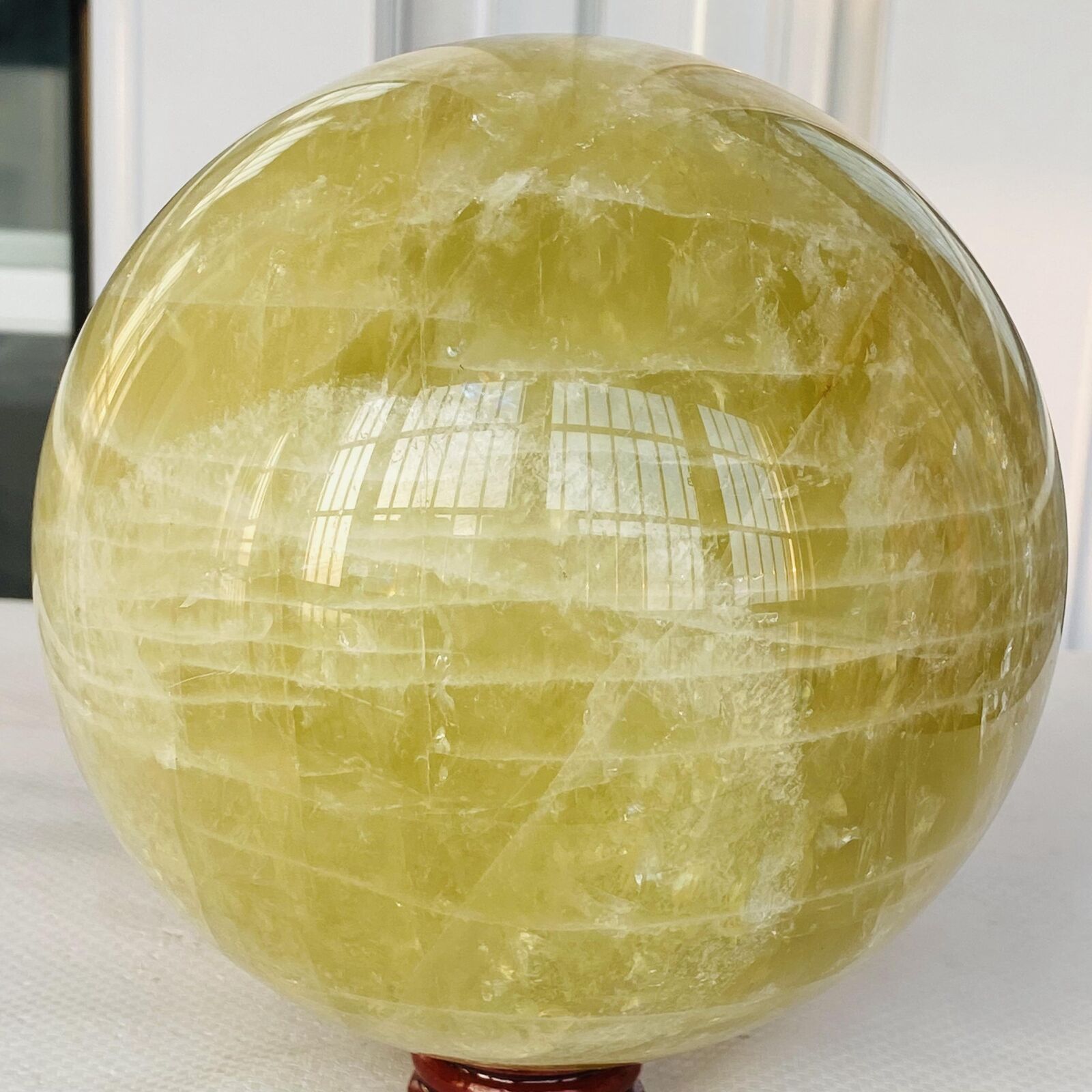 4040g Natural yellow crystal quartz ball crystal ball sphere healing